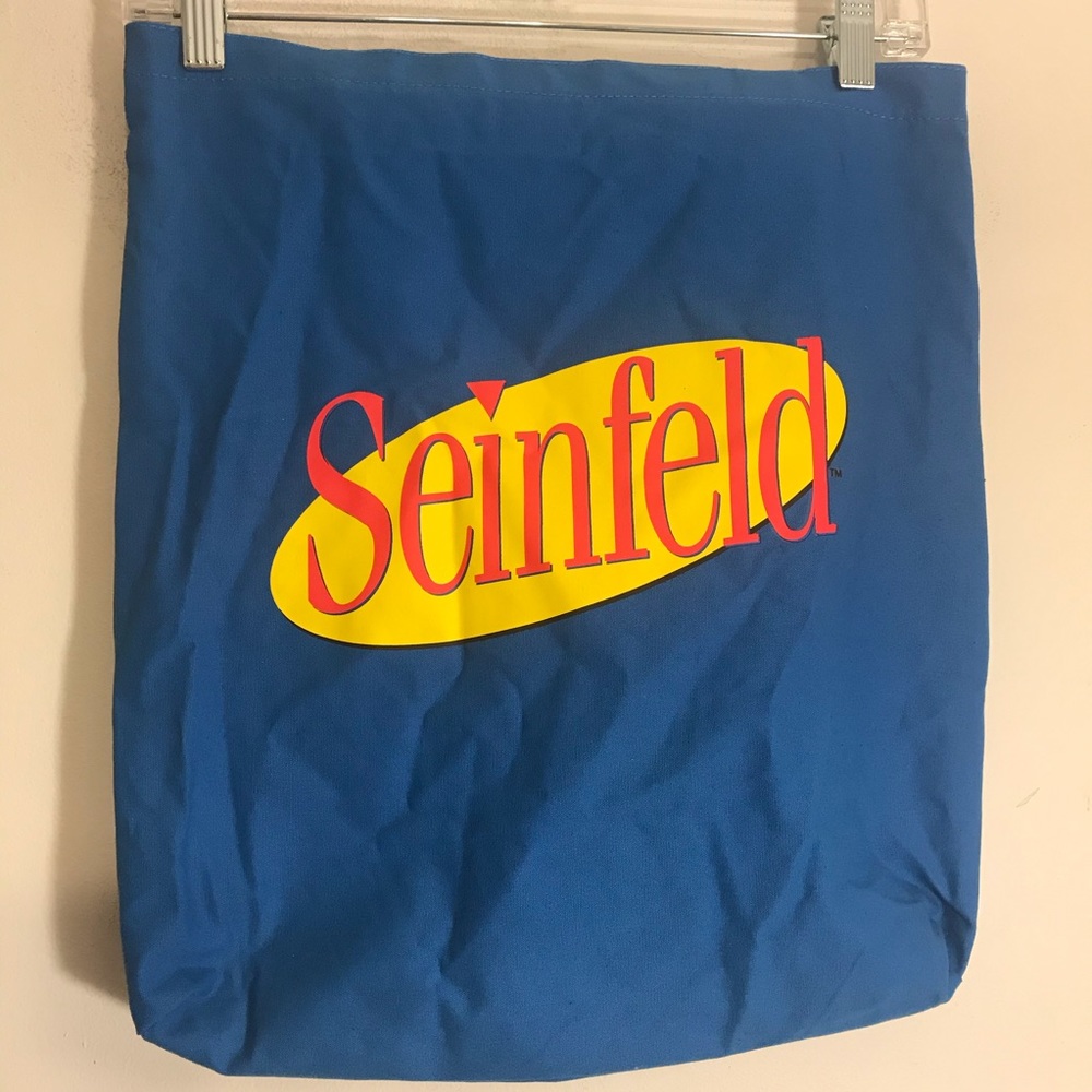 NEW SEINFELD BLUE TOTE BAG BEACH BAG GROCERY BAG SHOPPING & SCHOOL BAG "5 x 17"